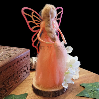 Pink Needle Felted Fairy