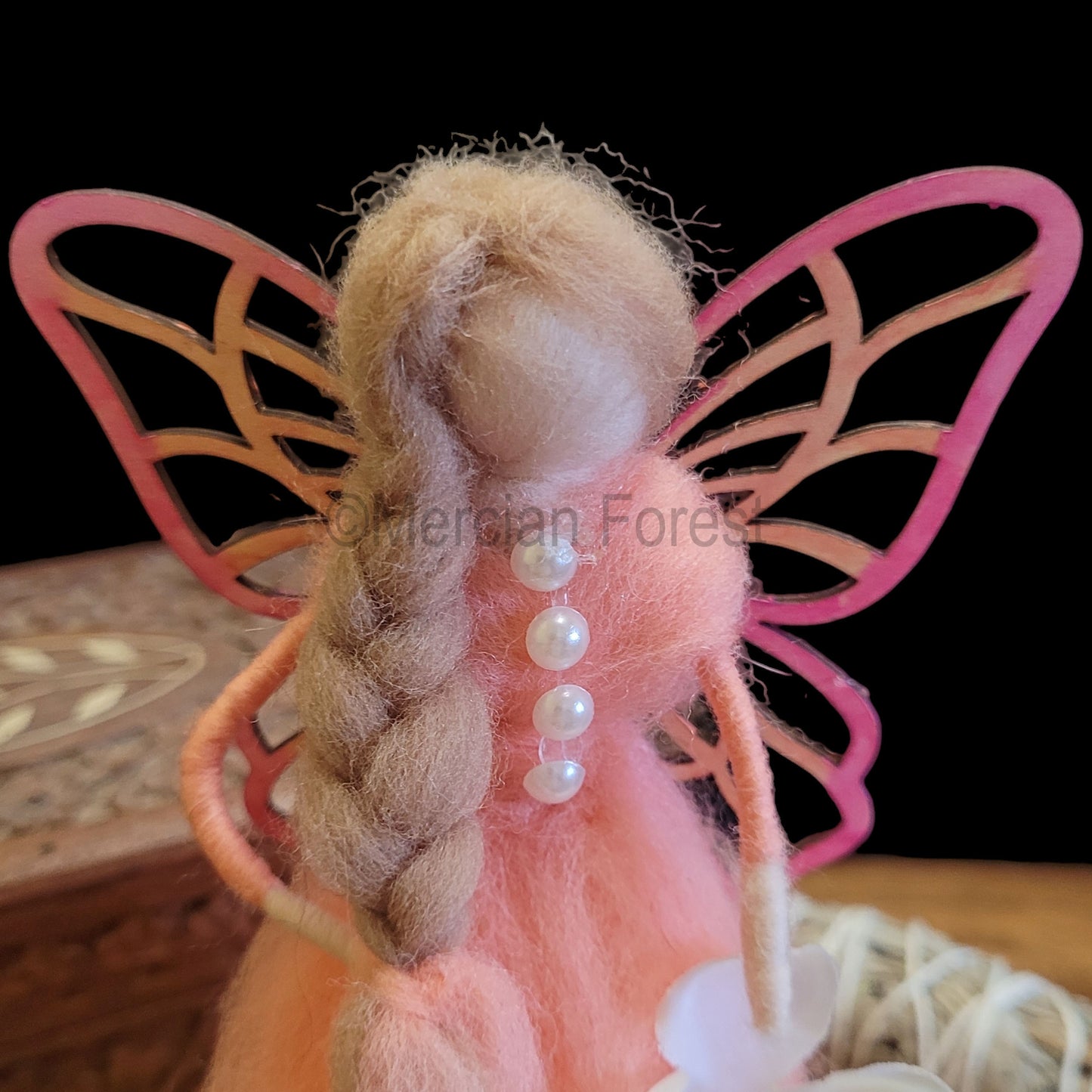 Pink Needle Felted Fairy