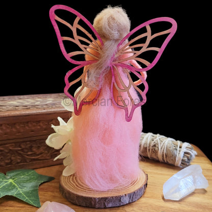 Pink Needle Felted Fairy