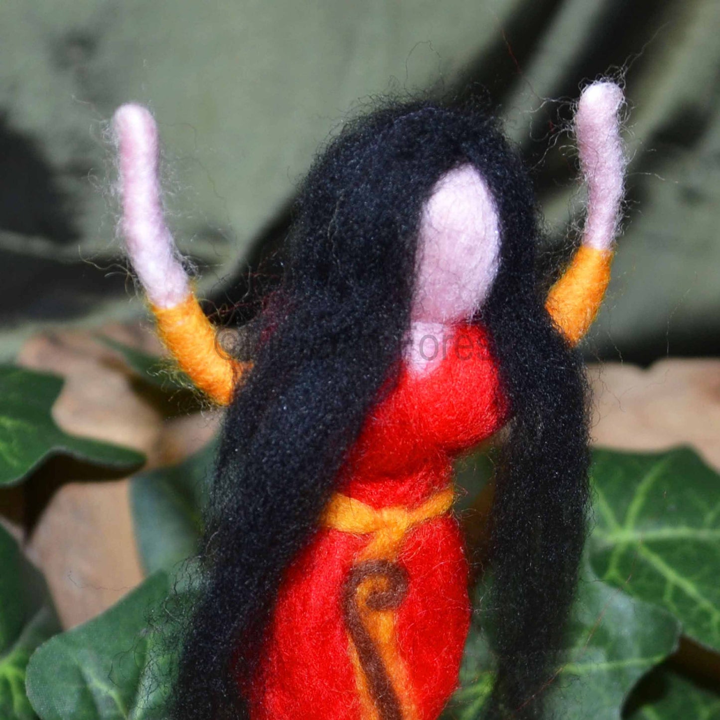 Needle Felted Autumn Goddess Altar Decoration