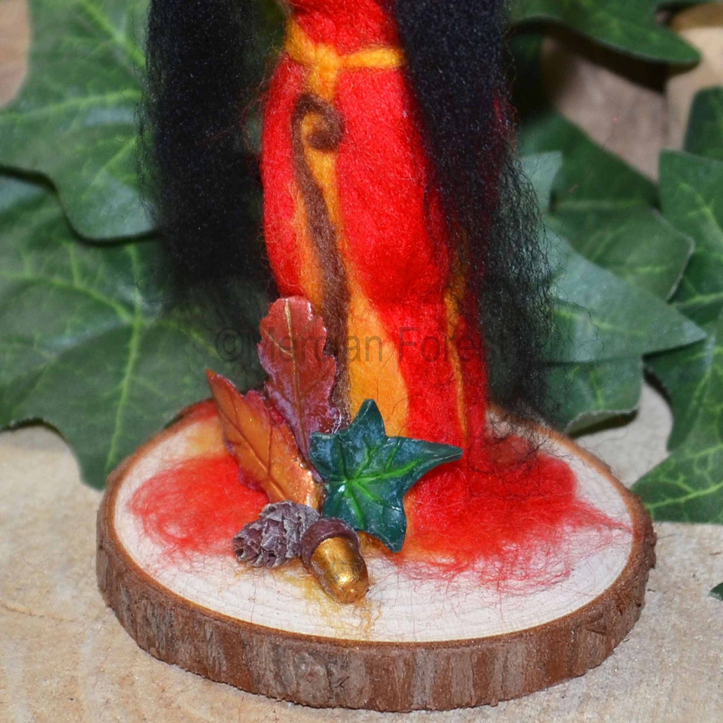 Needle Felted Autumn Goddess Altar Decoration