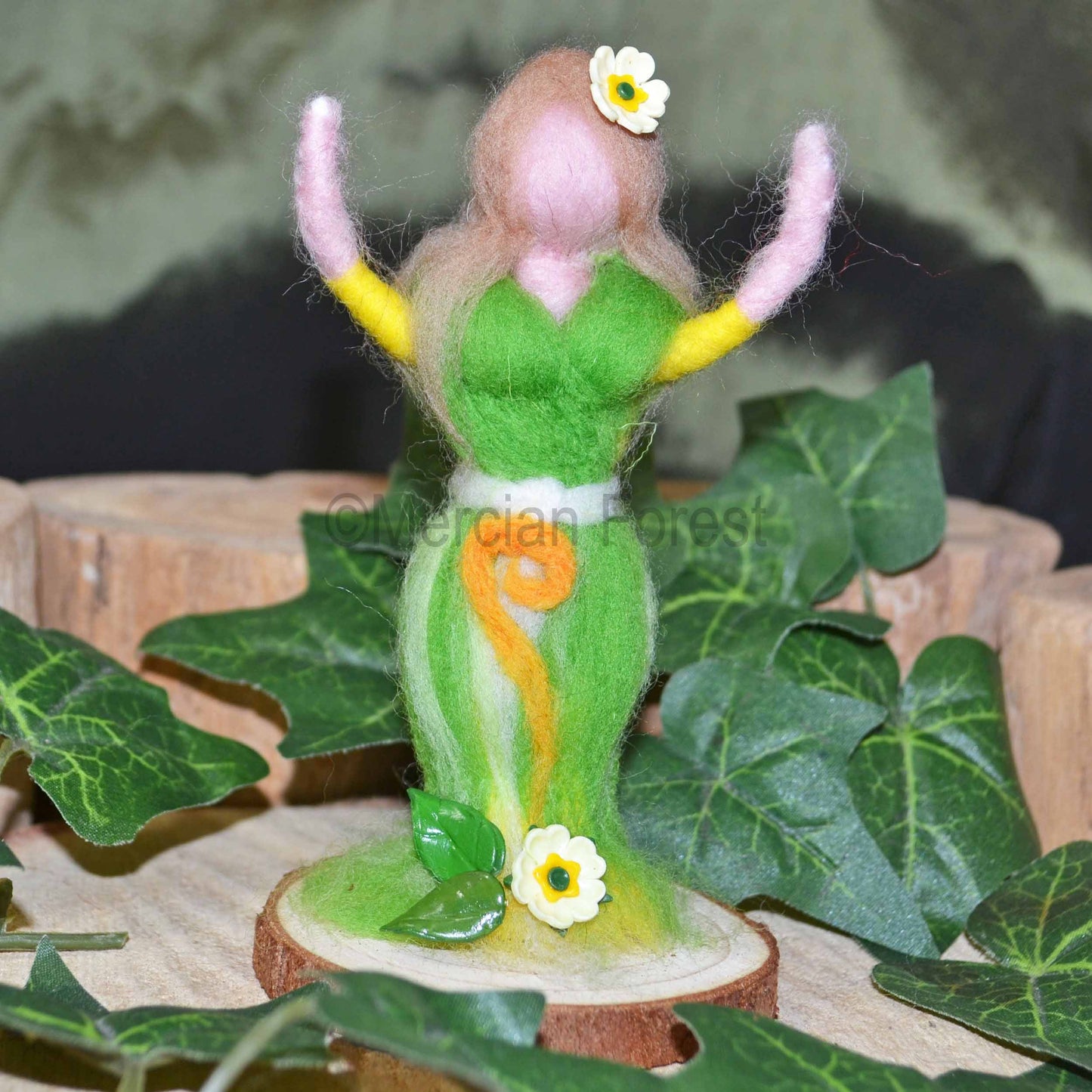 Needle Felted Spring Goddess Altar Decoration