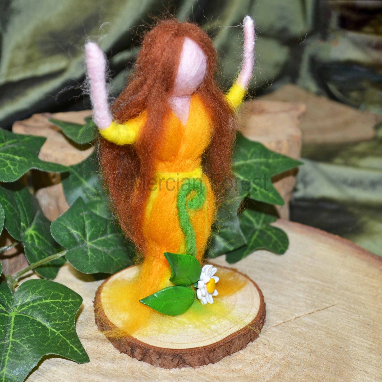 Needle Felted Summer Goddess Altar Decoration