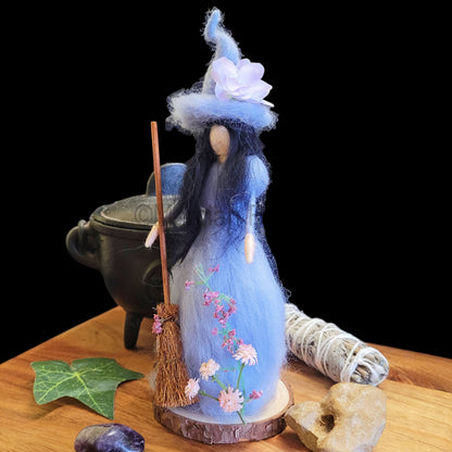 Blue The Needle Felted Witch