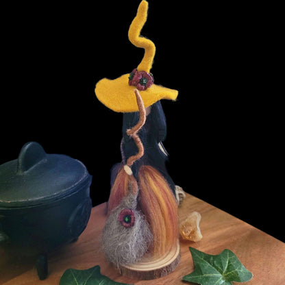 Mable Needle Felted Witch Decoration