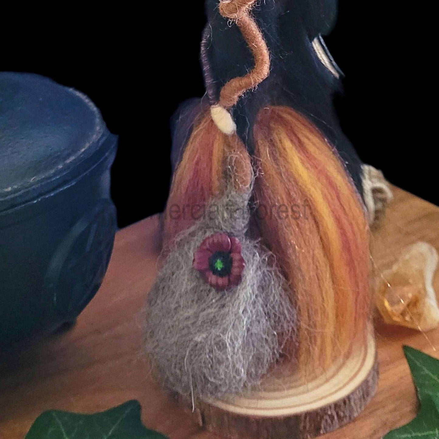 Mable Needle Felted Witch Decoration