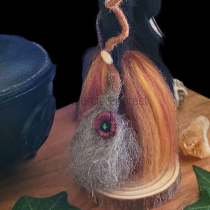 Mable Needle Felted Witch Decoration