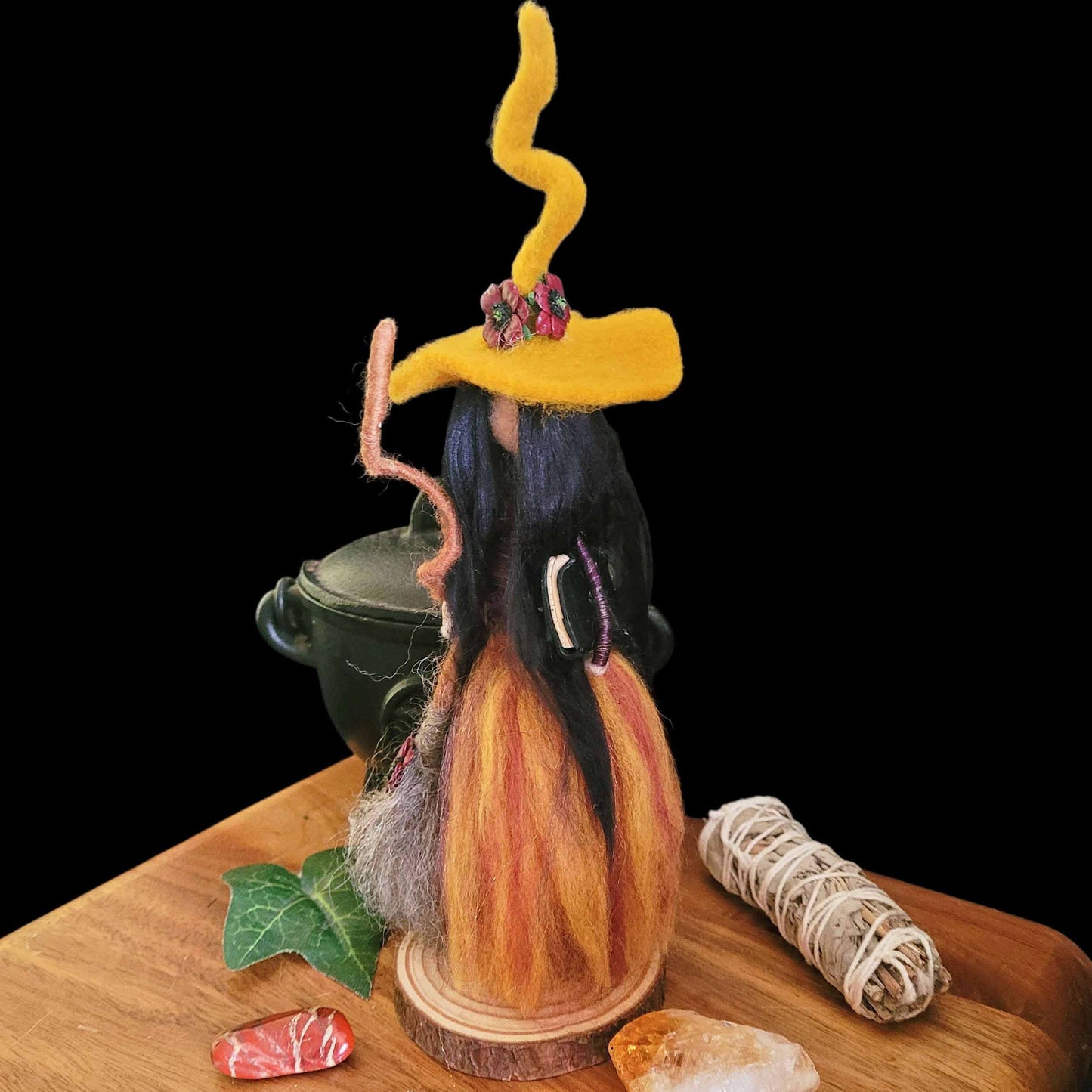 Mable Needle Felted Witch Decoration