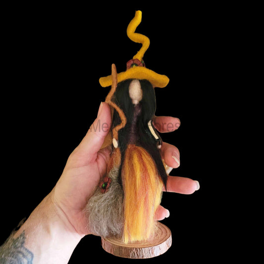 Mable Needle Felted Witch Decoration