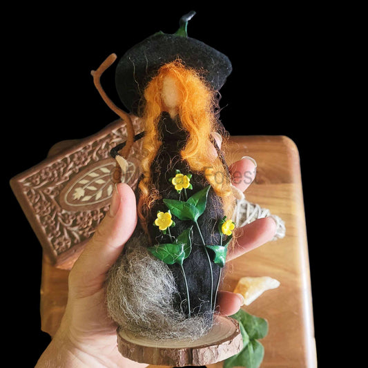 Blossom The Needle Felted Witch Decoration