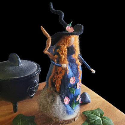 Rosa Needle Felted Witch Decoration