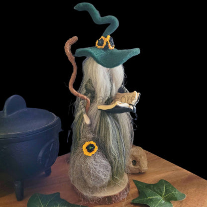 Aspen Needle Felted Witch Decoration Ready Made