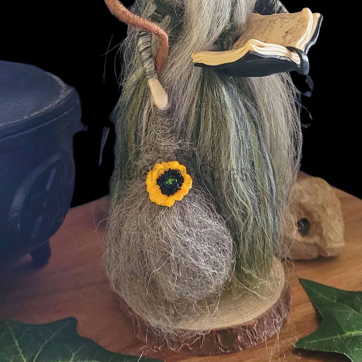 Aspen Needle Felted Witch Decoration Ready Made