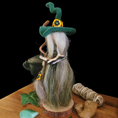 Aspen Needle Felted Witch Decoration Ready Made