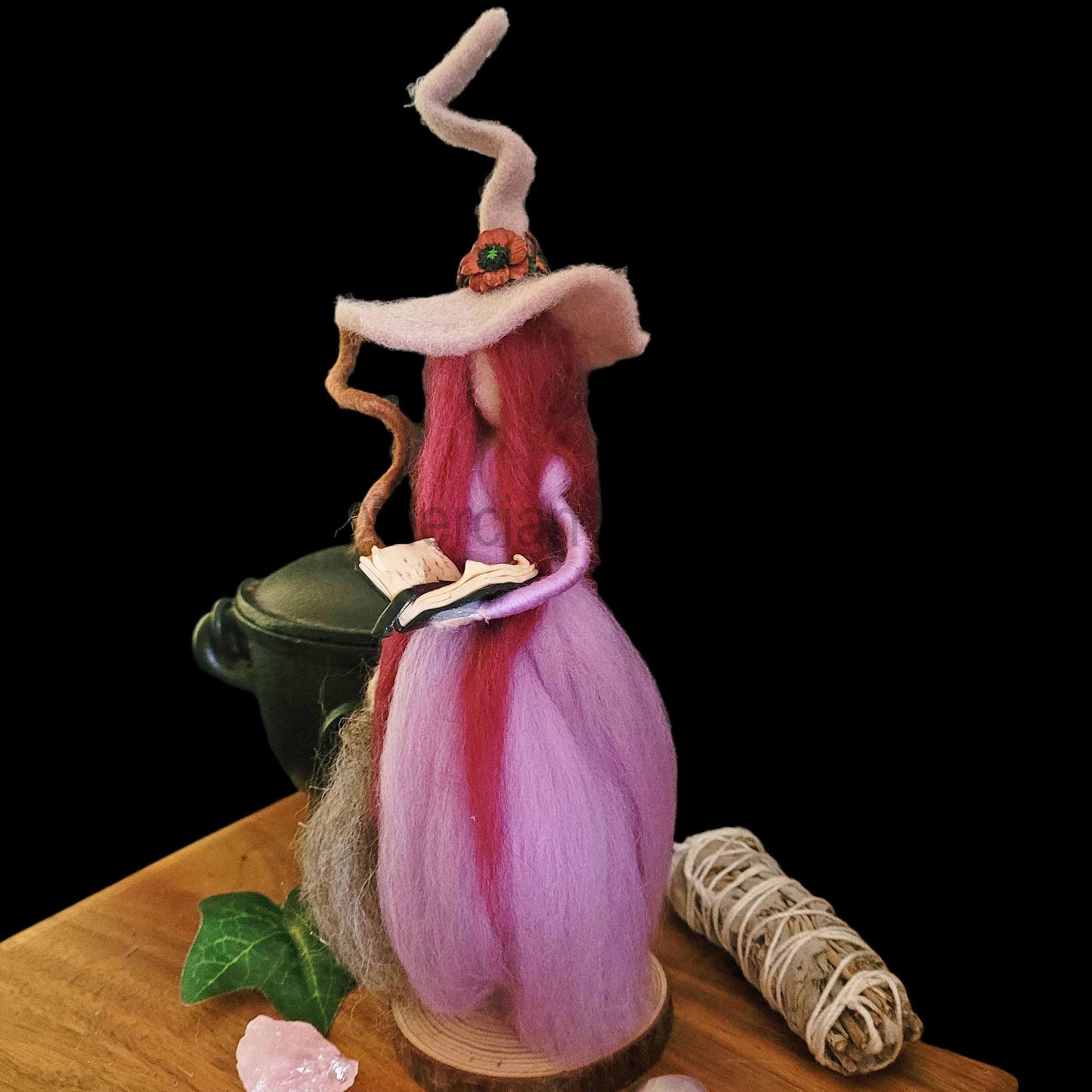 Syringa Needle Felted Witch Decoration