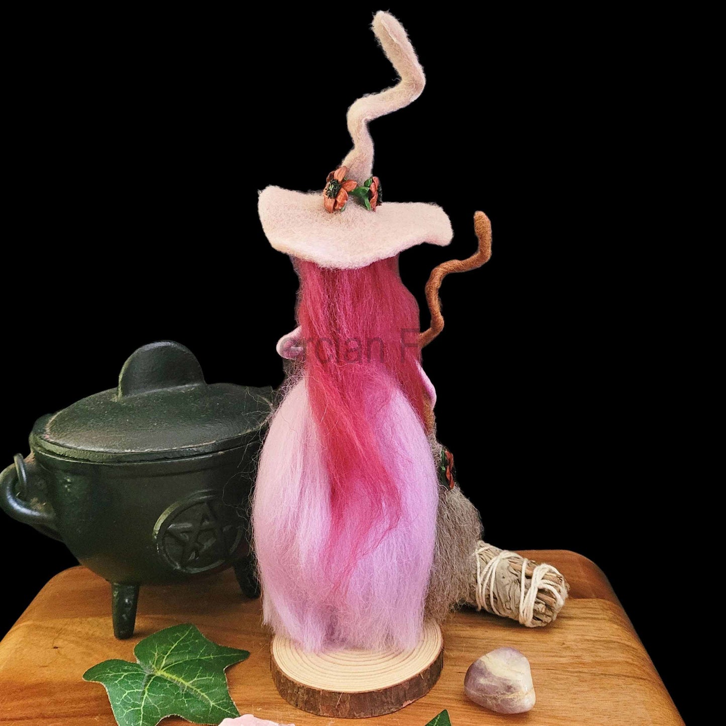Syringa Needle Felted Witch Decoration