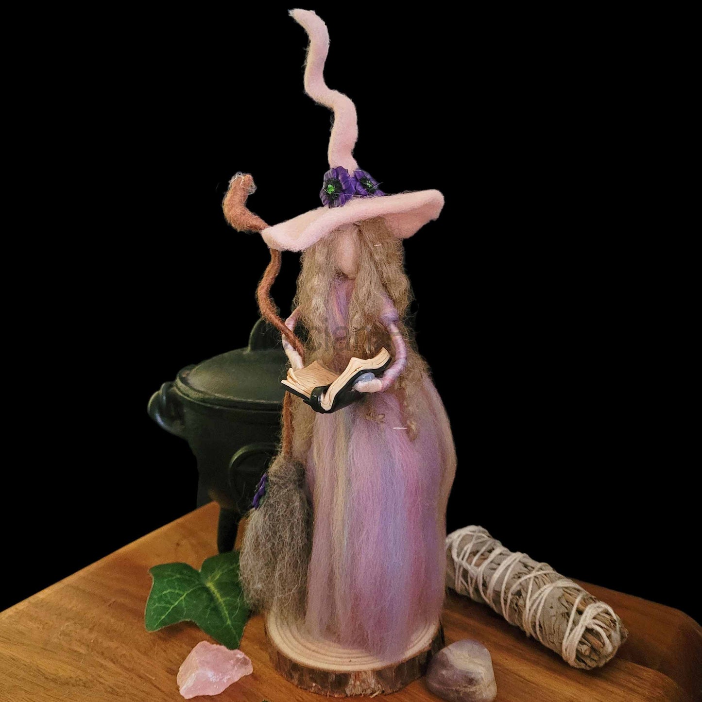 Reverie Needle Felted Witch Decoration