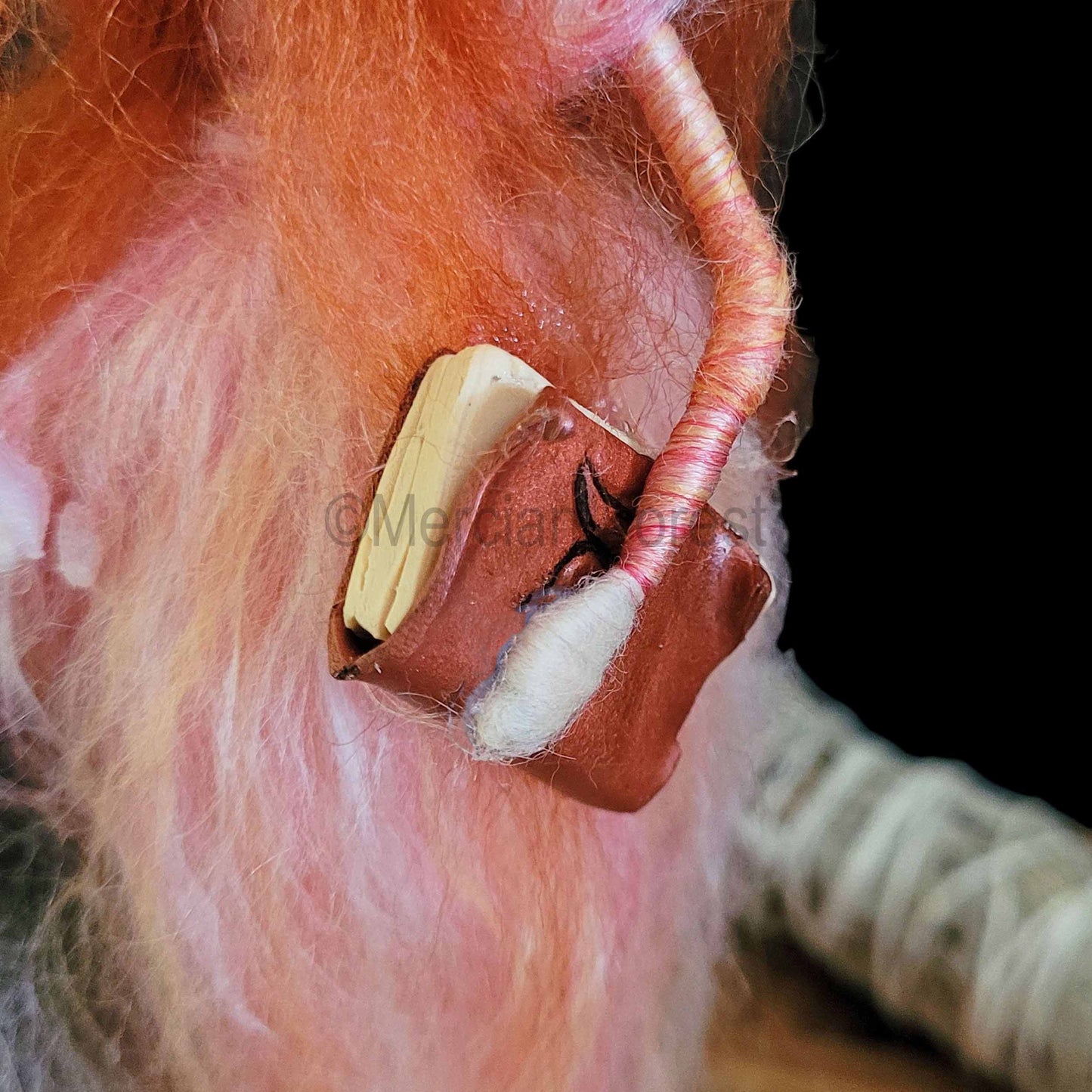 Peaches Needle Felted Witch Decoration Ready Made