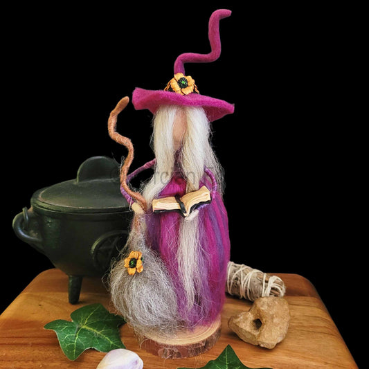 Avery Needle Felted Witch Decoration Ready Made