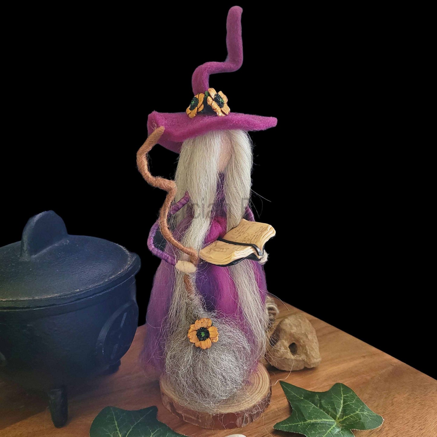Avery Needle Felted Witch Decoration