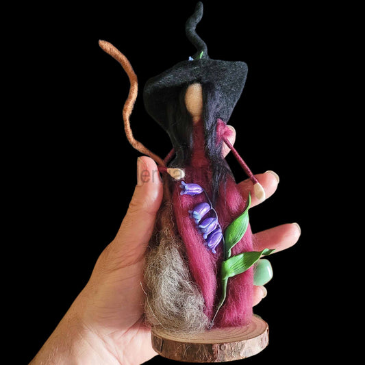Belle the Needle Felted Witch Decoration