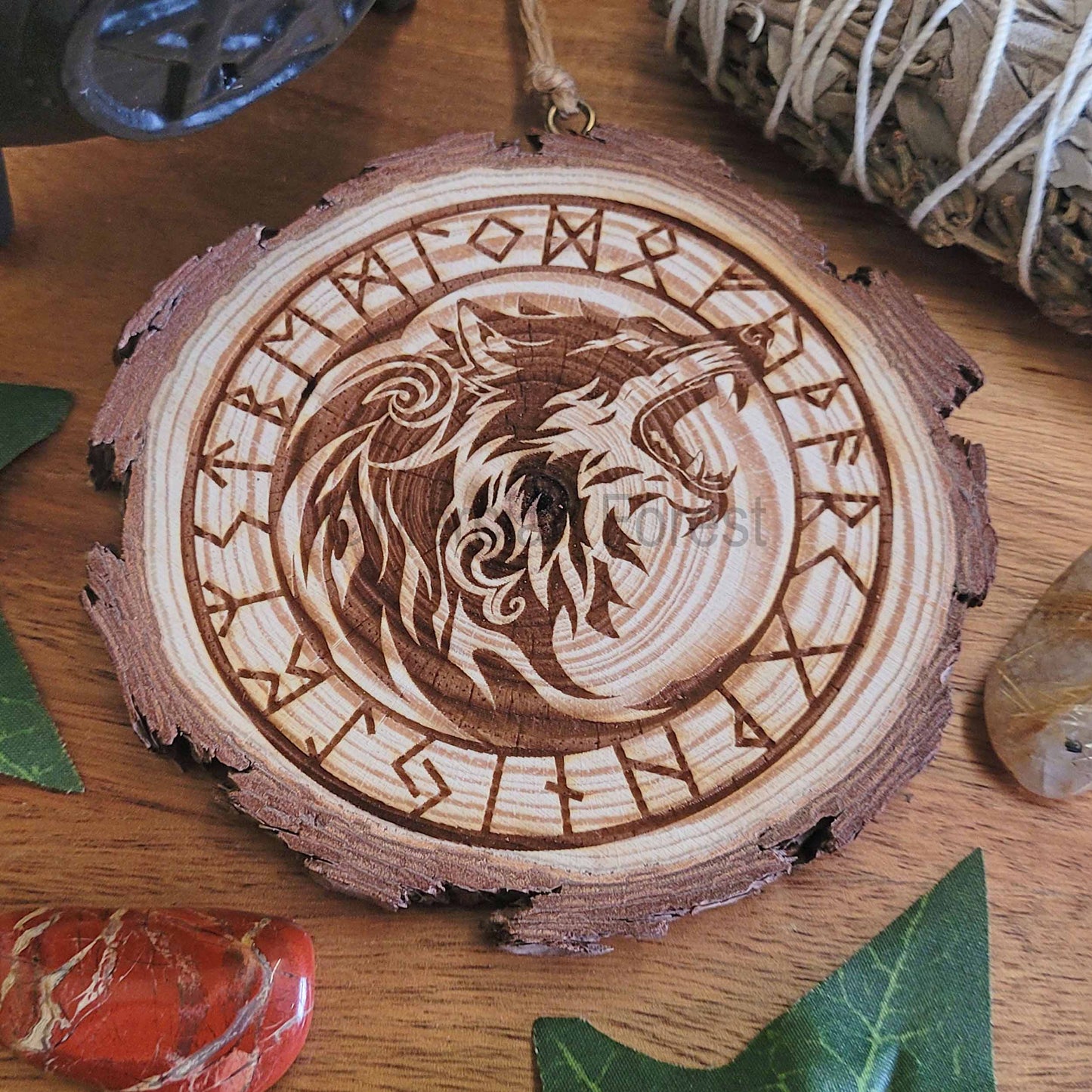 Fenrir Wooden Wall Hanging