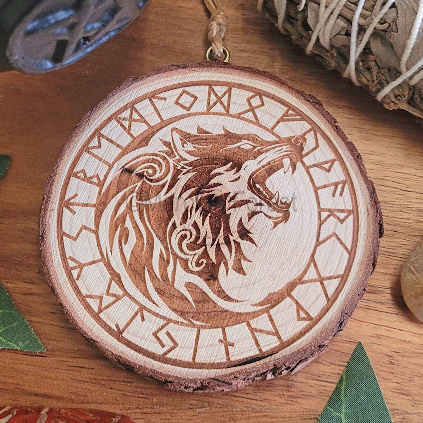 Fenrir Wooden Wall Hanging