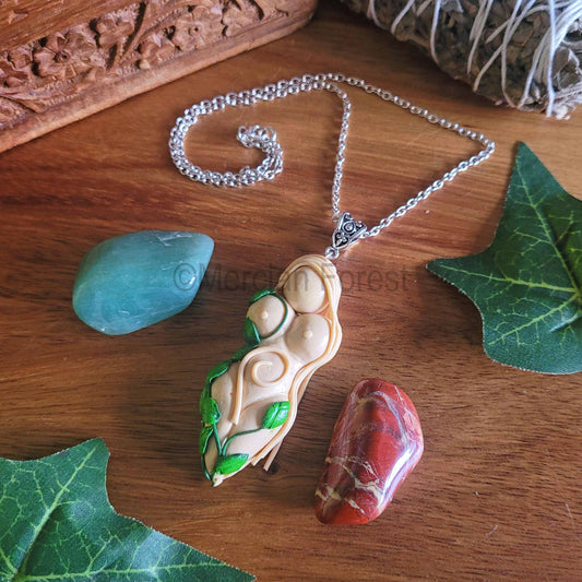 Gaia Goddess Amulet Talisman Pendant Necklace