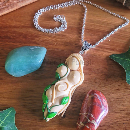 Gaia Goddess Amulet Talisman Pendant Necklace