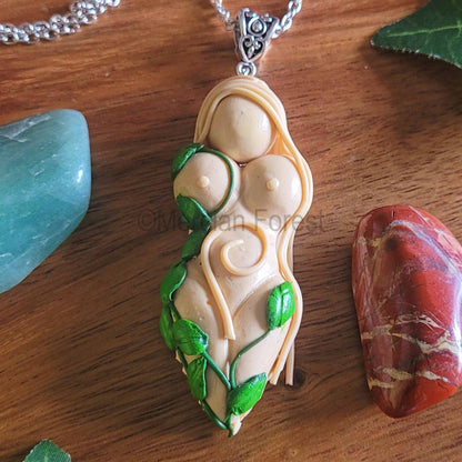 Gaia Goddess Amulet Talisman Pendant Necklace