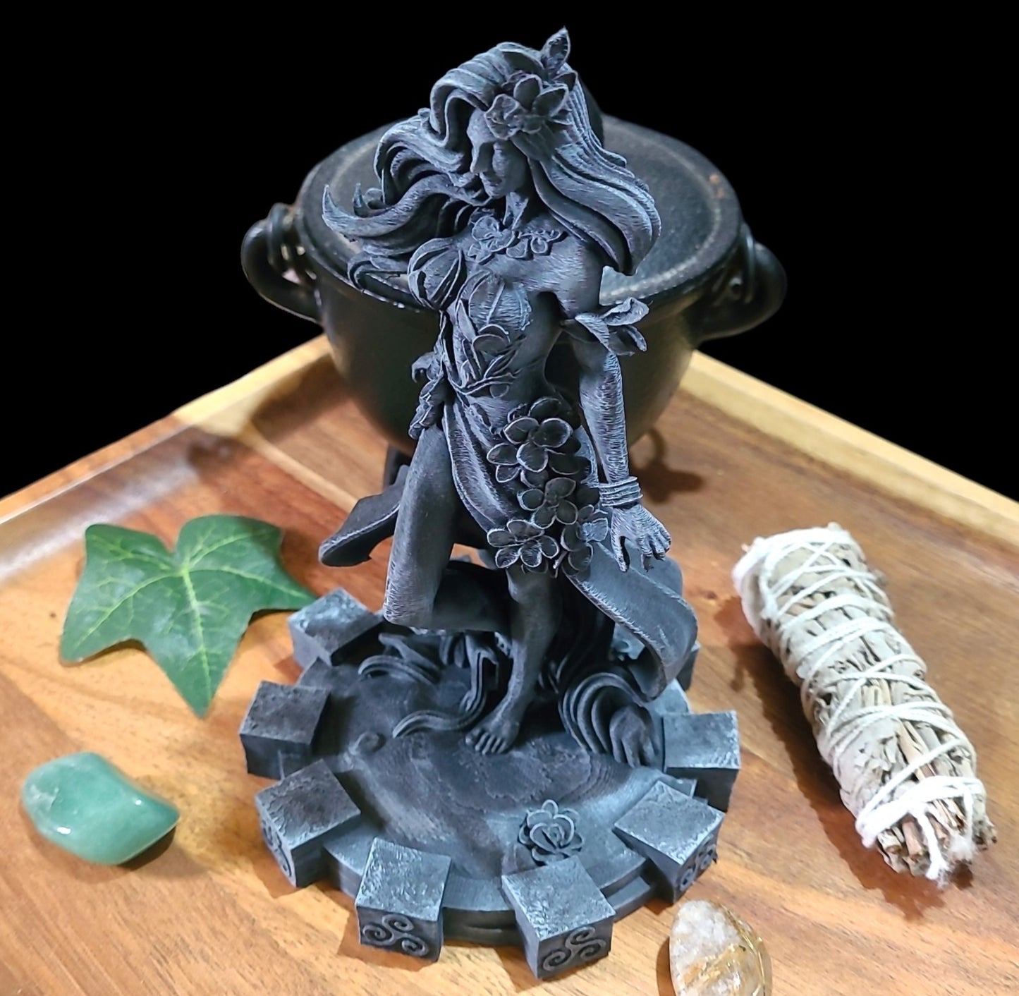 Gaia Statue Figurine in Stone Effect