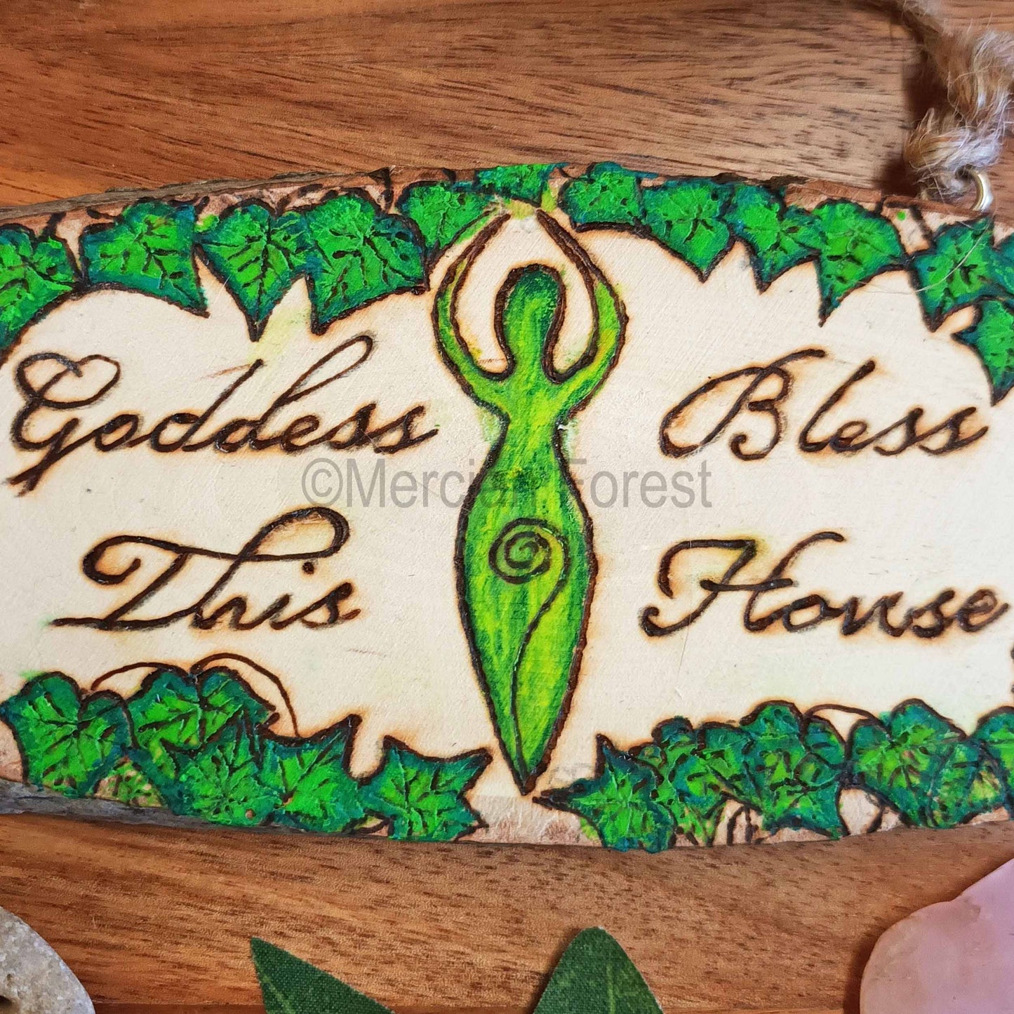 Goddess Bless Wall Hanging Sign