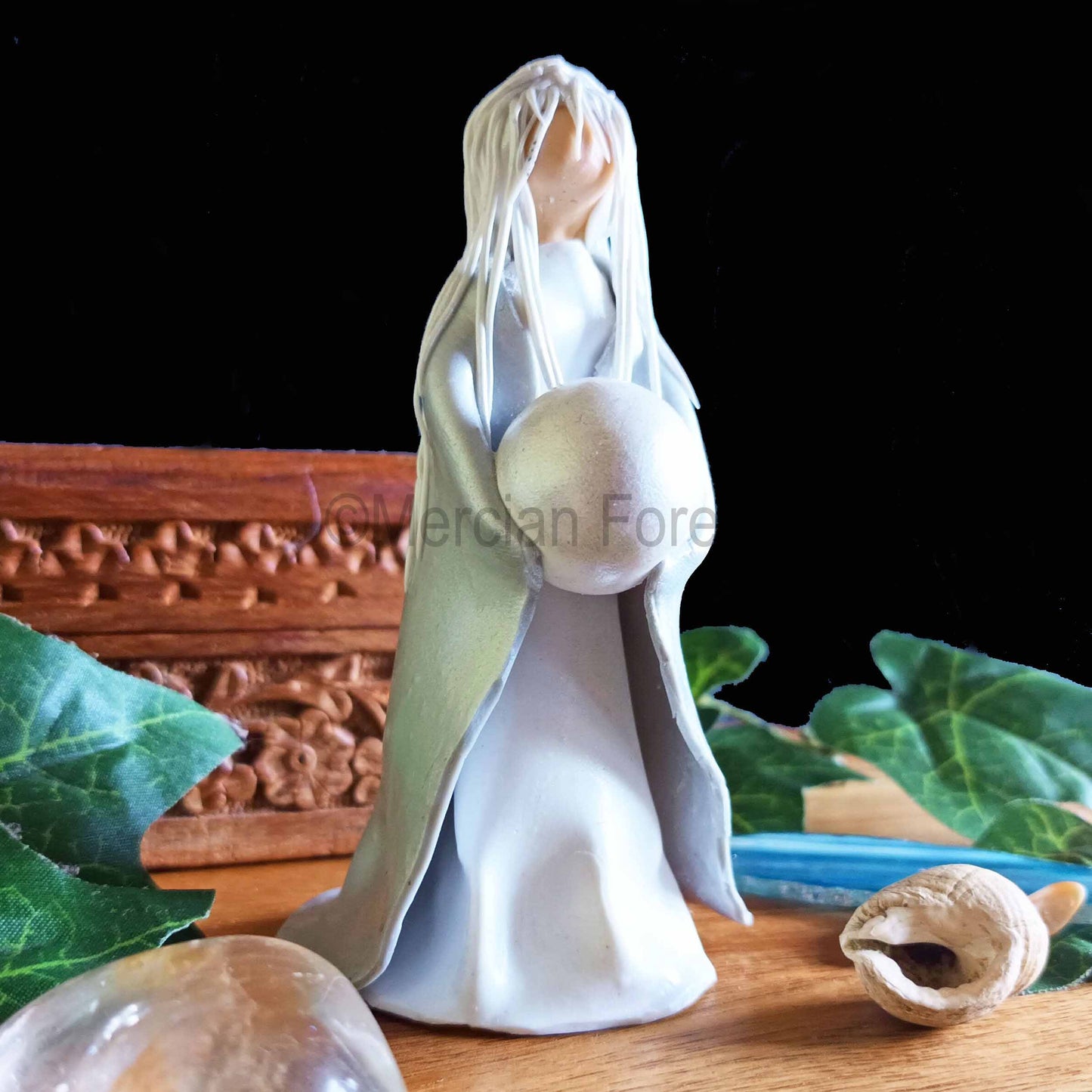 Selene, Luna Altar Goddess, Mini Statue or Figurine