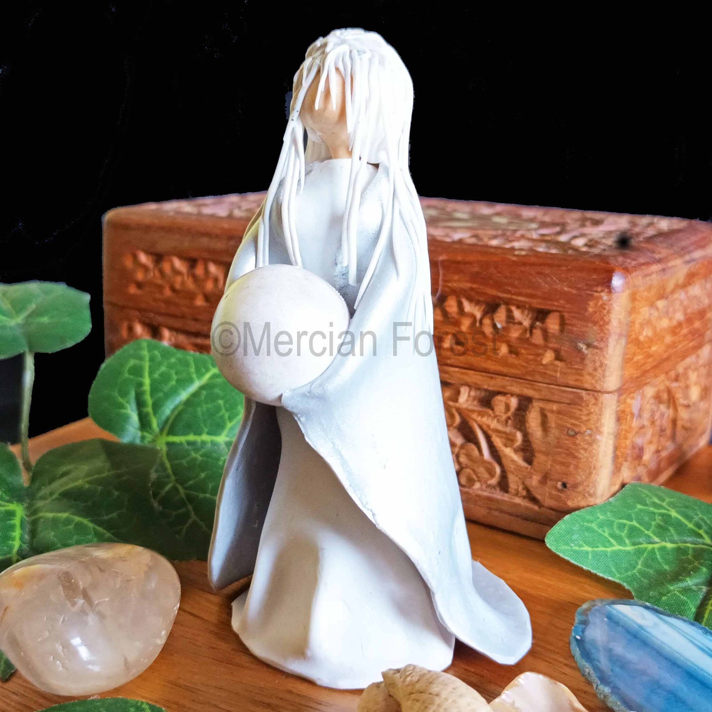 Selene, Luna Altar Goddess, Mini Statue or Figurine