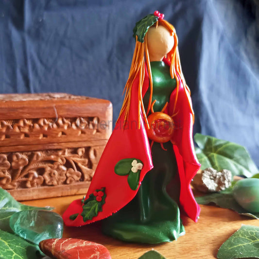 Yule Goddess Mini Statue or Figurine