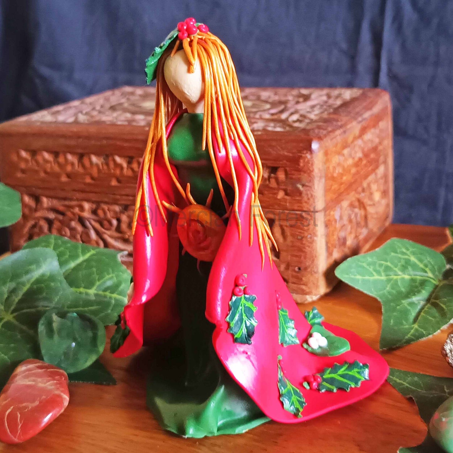 Yule Goddess Mini Statue or Figurine