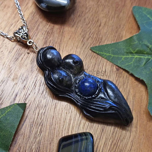 Dark Goddess Talisman Pendant Necklace