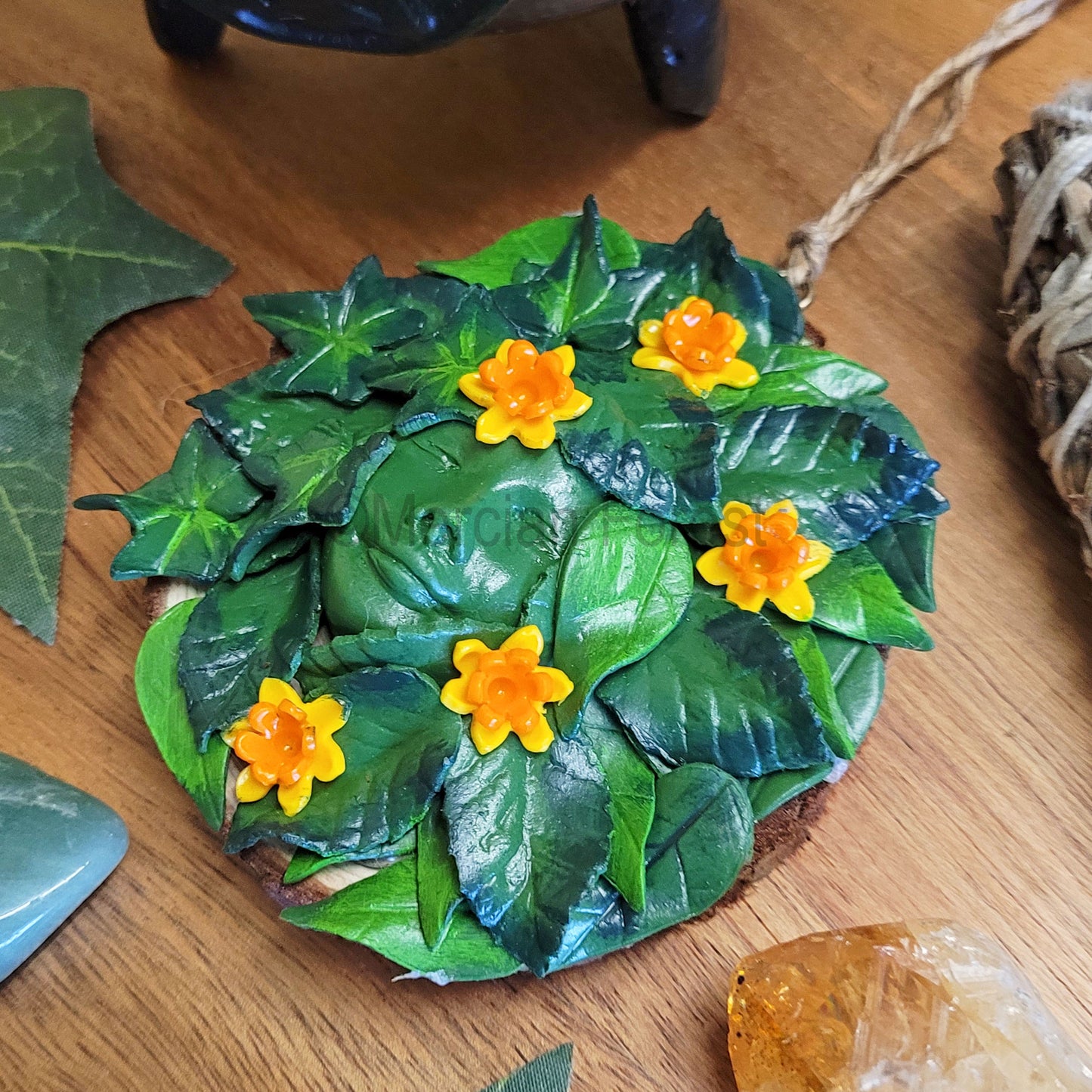 Greenwoman Ostara Wall Hanging with Daffodils