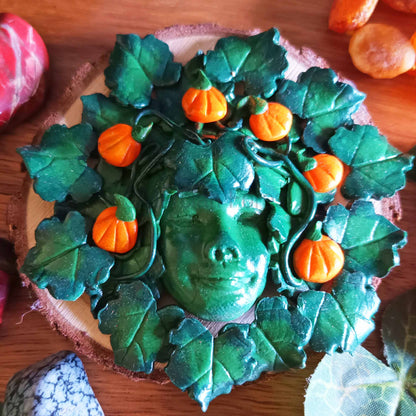 Samhain Greenwoman of Summers End Altar Tile