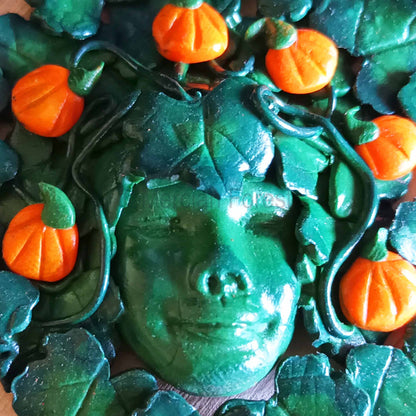 Samhain Greenwoman of Summers End Altar Tile