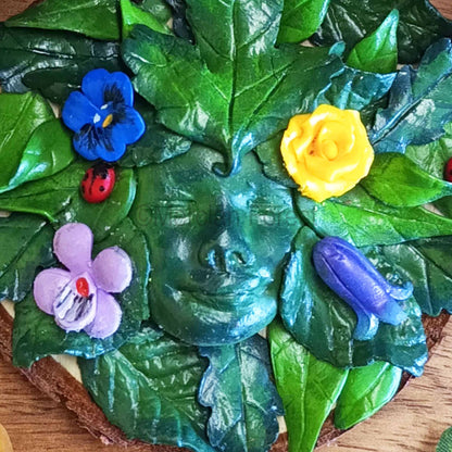 Litha Goddess Greenwoman of Summer Altar Tile