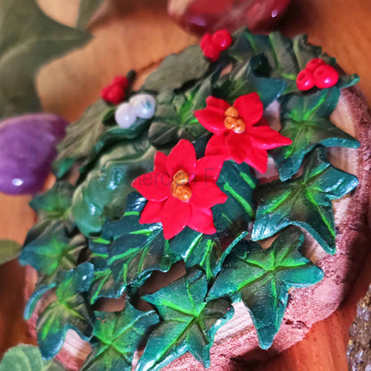 Yule Goddess Greenwoman of Winter Altar Tile