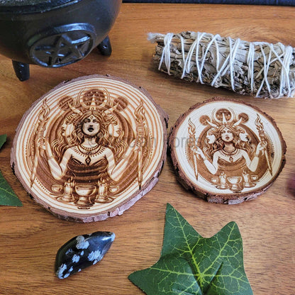 Hecate Hekate Wooden Altar Tile