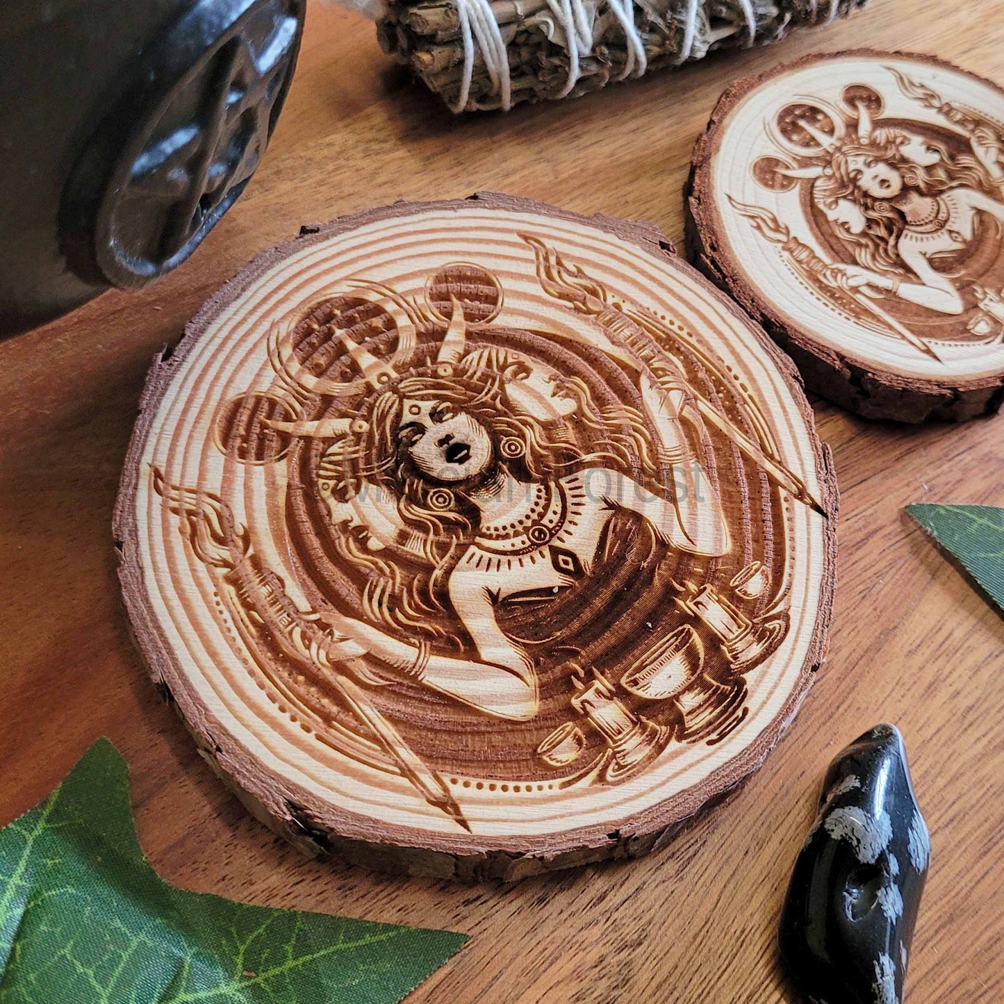 Hecate Hekate Wooden Altar Tile