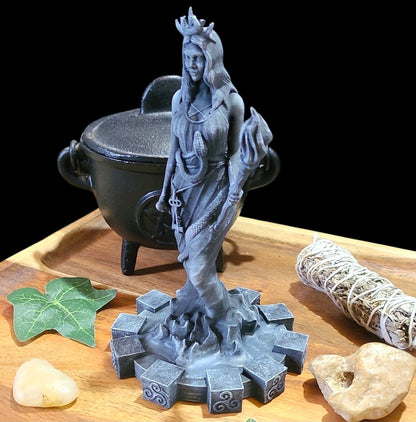 Hecate Statue Figurine in Stone Effect