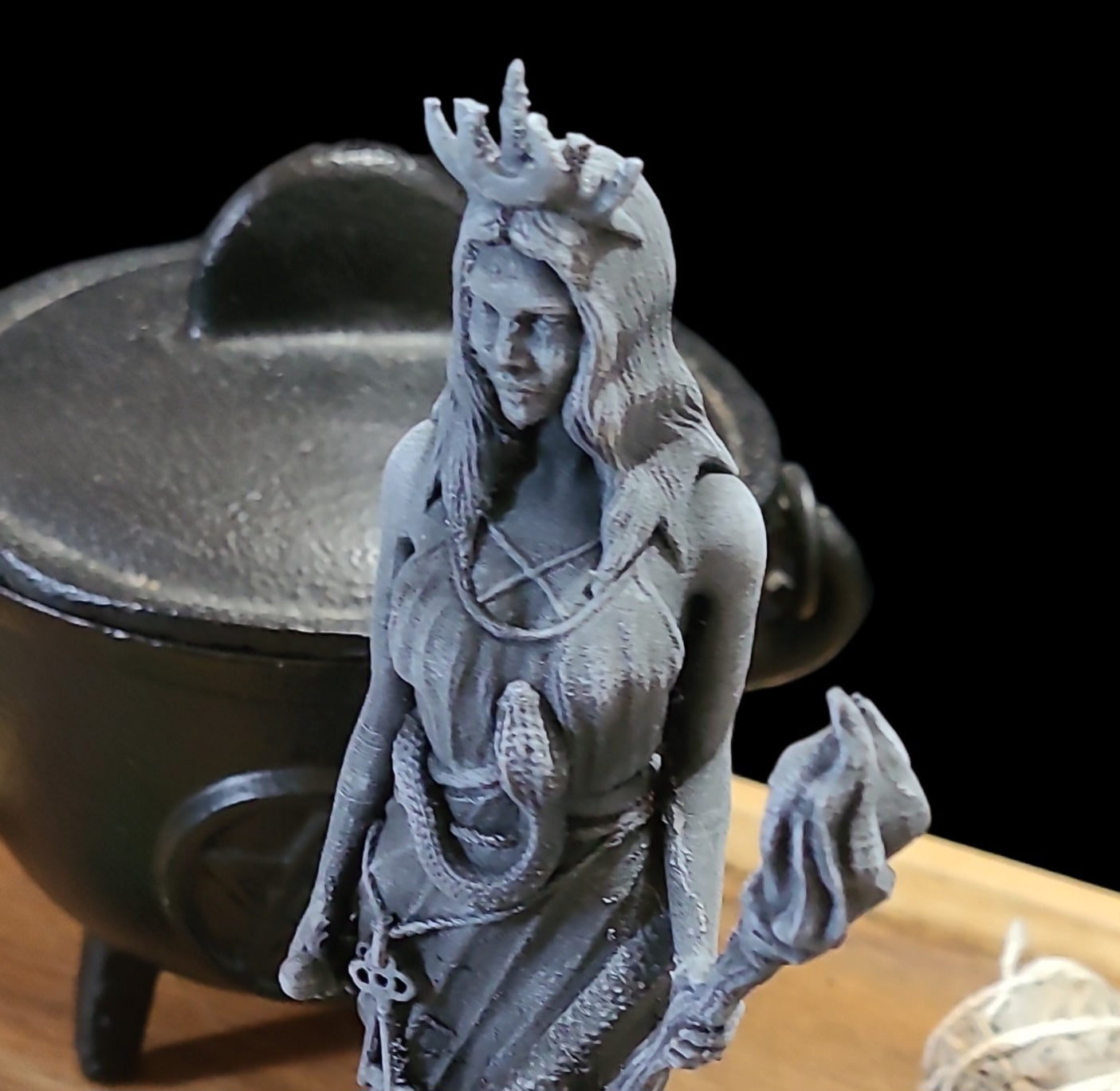Hecate Statue Figurine in Stone Effect