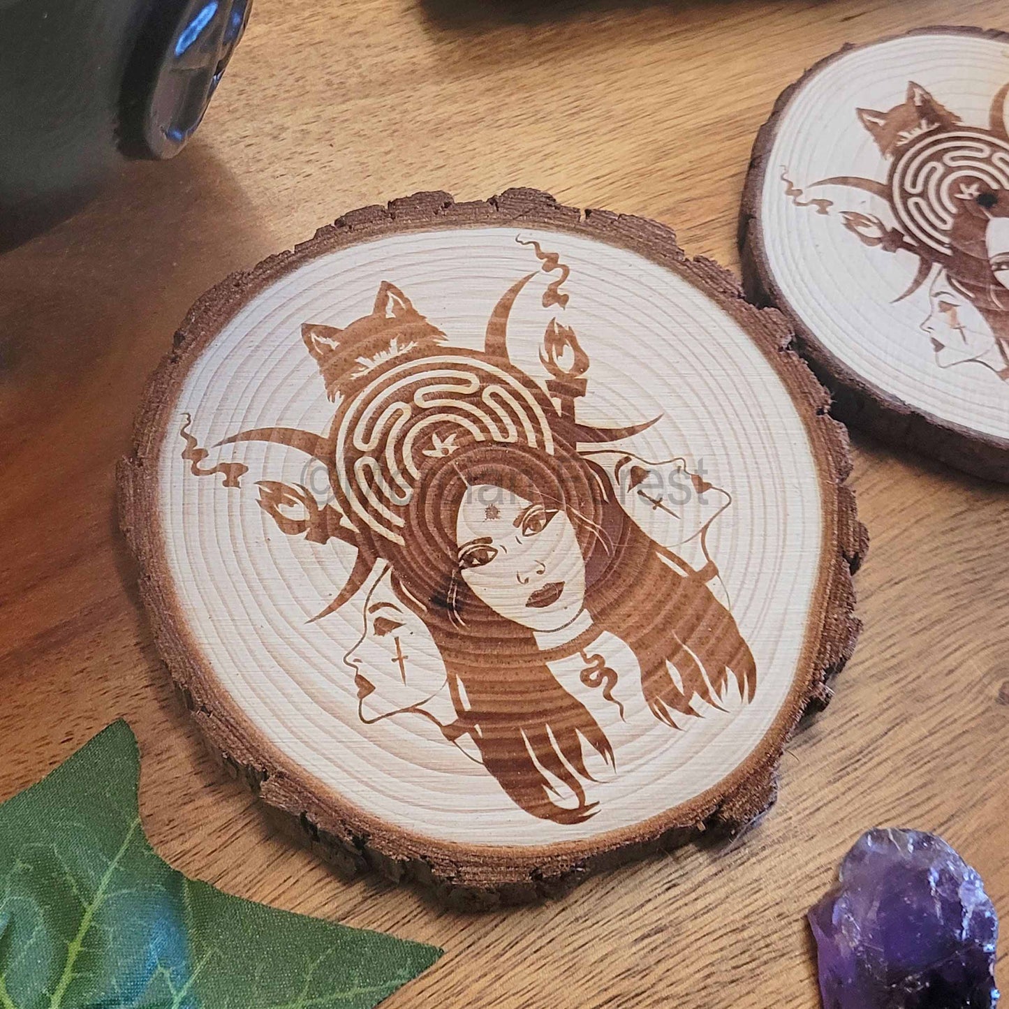 Hecate Hekate Wooden Altar Tile