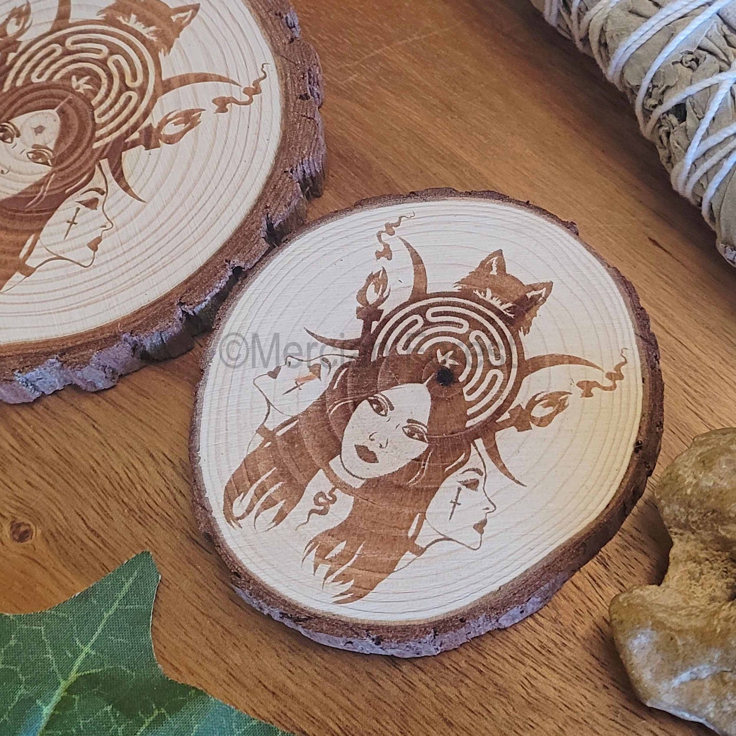 Hecate Hekate Wooden Altar Tile