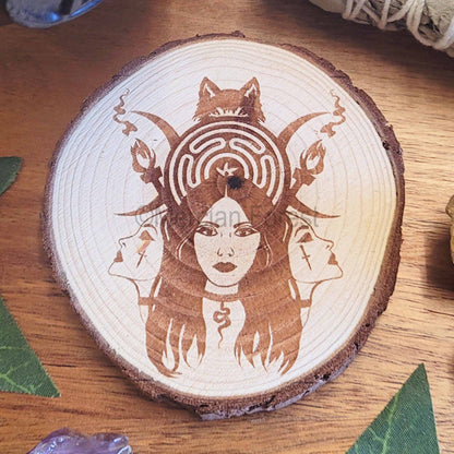 Hecate Hekate Wooden Altar Tile