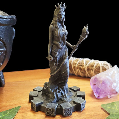 Hecate Statue, Hekate Figurine, Greek Goddess Resin Sculpture